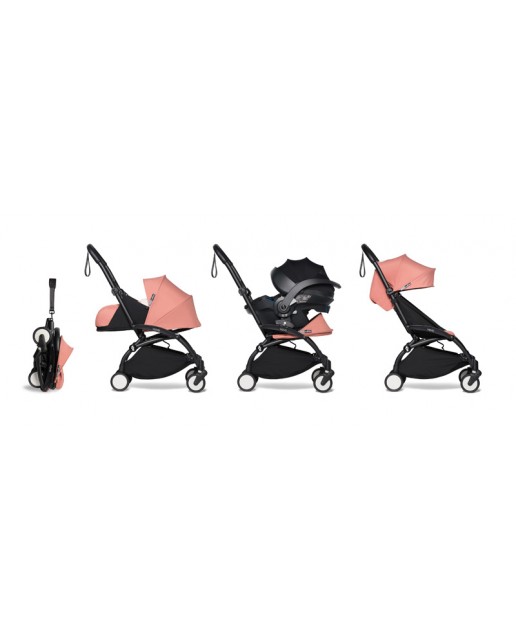 All-in-one BABYZEN stroller YOYO2 0+, car seat and 6+  | Black Chassis Ginger